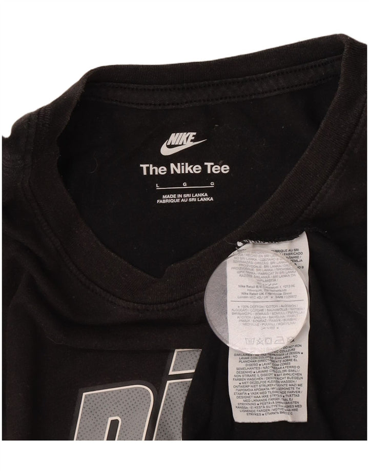 Мужская футболка с рисунком Nike, большой черный хлопок