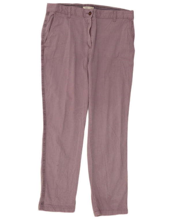Женские прямые брюки чинос Marks & Spencer UK 14, большие W34 L30, фиолетовые