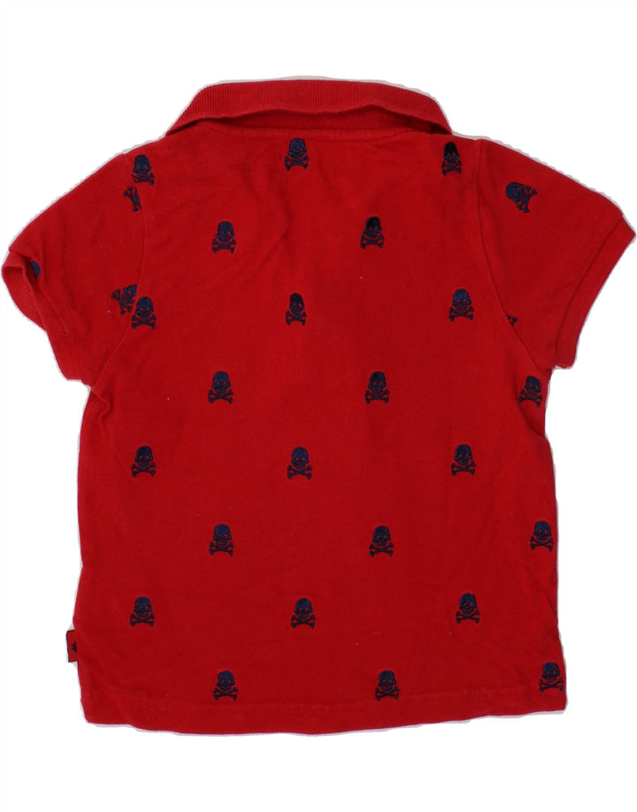 KAPPA Boys Graphic Polo Shirt 3-4 Years Red Cotton Vintage Kappa and Second-Hand Kappa from Messina Hembry 
