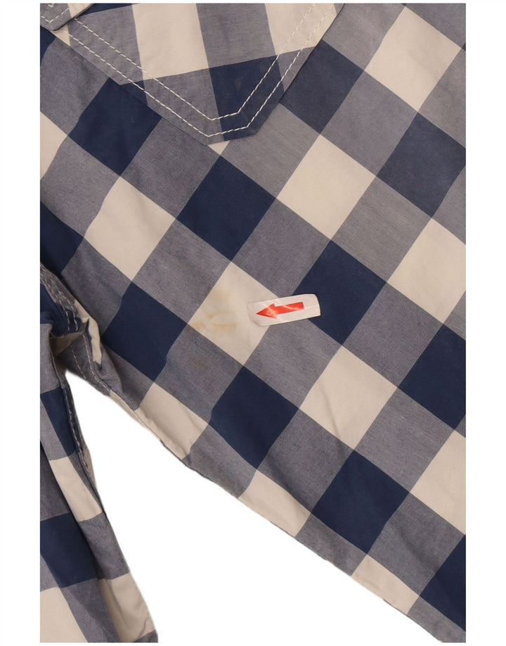 Мужская рубашка Superdry 2XL, синяя, хлопок в мелкую клетку