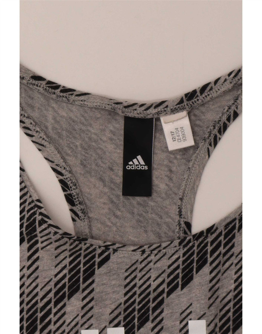 Женский жилет Adidas с графическим принтом UK 12, средний серый с геометрическим узором