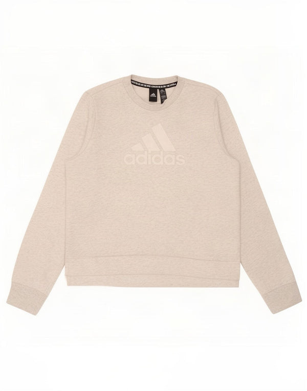 Свитшот Adidas для девочек с рисунком, 9–10 лет, серый хлопок