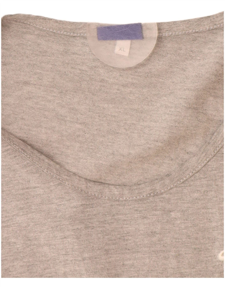 Майка с графическим рисунком ASICS для девочек 15–16 лет, XL, серый в крапинку