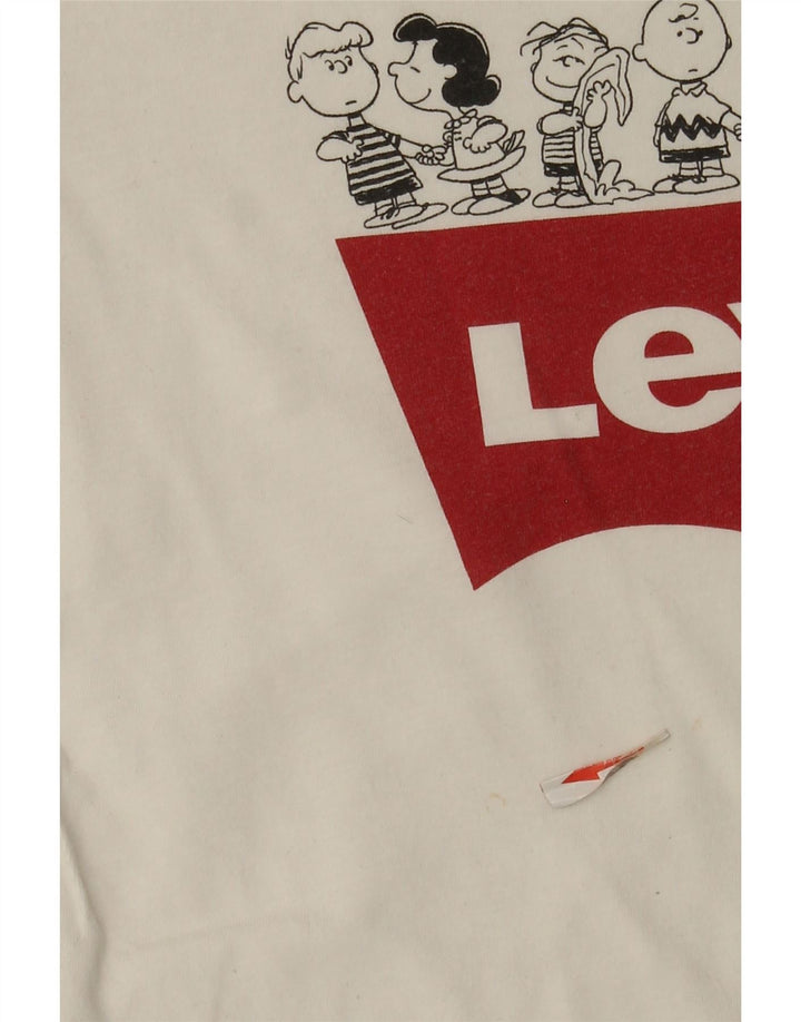 Женская футболка Levi's с рисунком арахиса Top UK 6 XS Белая