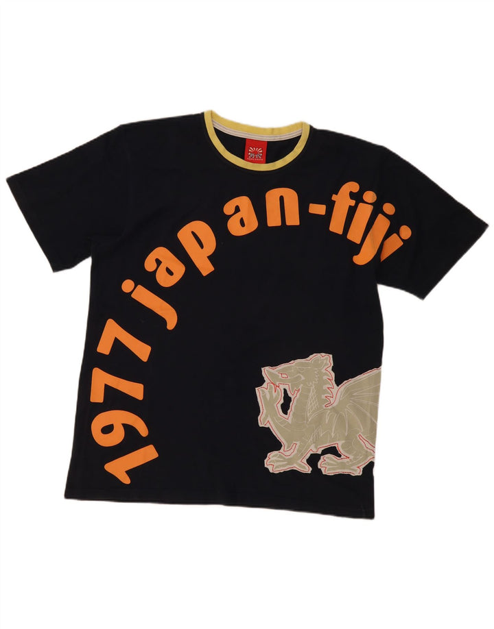 Kejo Мужская футболка с рисунком Top XL Темно-синий хлопок