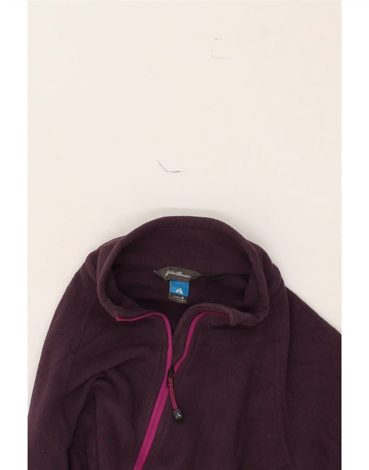EDDIE BAUER Womens Zip Neck Fleece Jumper UK 10 Small Purple Polyester Vintage Eddie Bauer and Second-Hand Eddie Bauer from Messina Hembry 