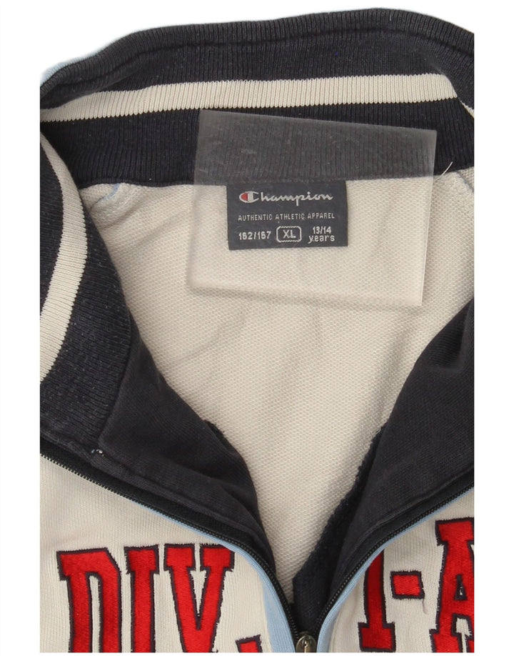 Джемпер с рисунком CHAMPION для мальчиков 13–14 лет, размер XL, белый цвет с блоками