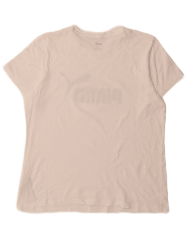 Женская футболка с рисунком Puma Top UK 16, большой белый хлопок