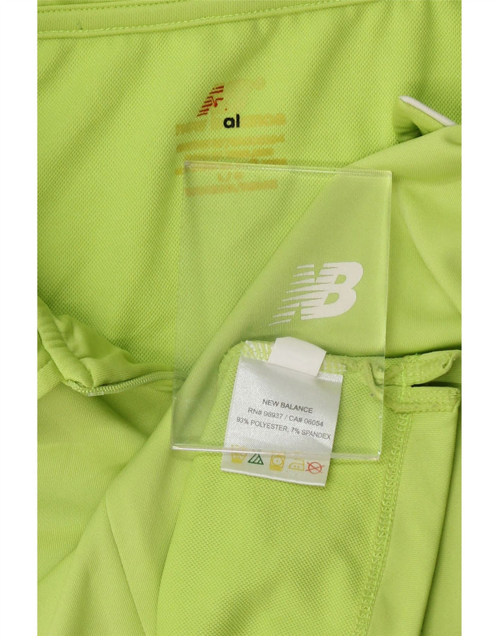 NEW BALANCE Womens Polo shirt UK 16 Large Green Polyester Vintage New Balance and Second-Hand New Balance from Messina Hembry 