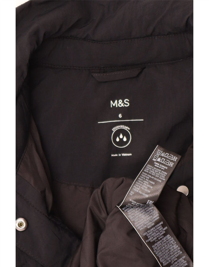 Женское стеганое пальто оверсайз Marks & Spencer UK 6 XS, черное