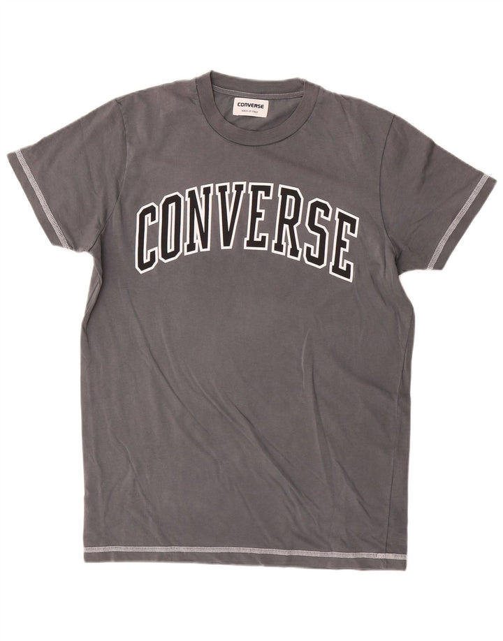 Мужская футболка с рисунком Converse, маленький серый цвет, хлопок