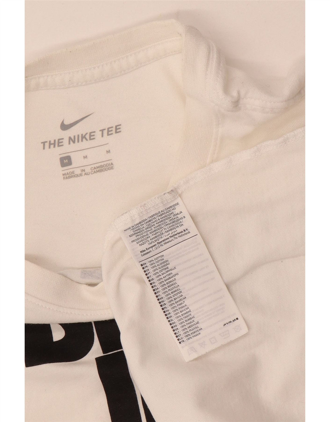 Мужская футболка с рисунком Nike, средний белый хлопок, белый цвет
