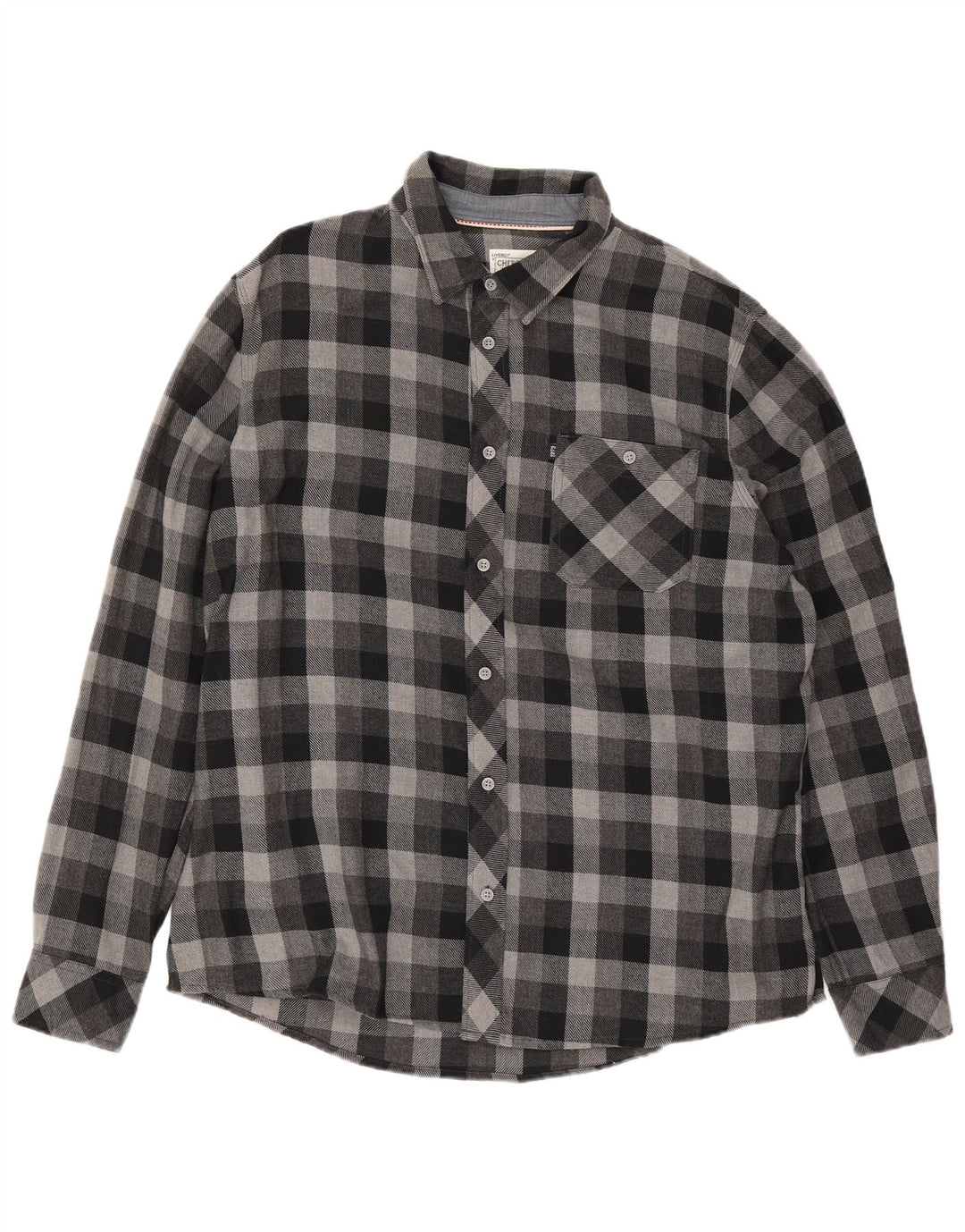 Мужская фланелевая рубашка Cherokee 2XL, серая клетка, хлопок
