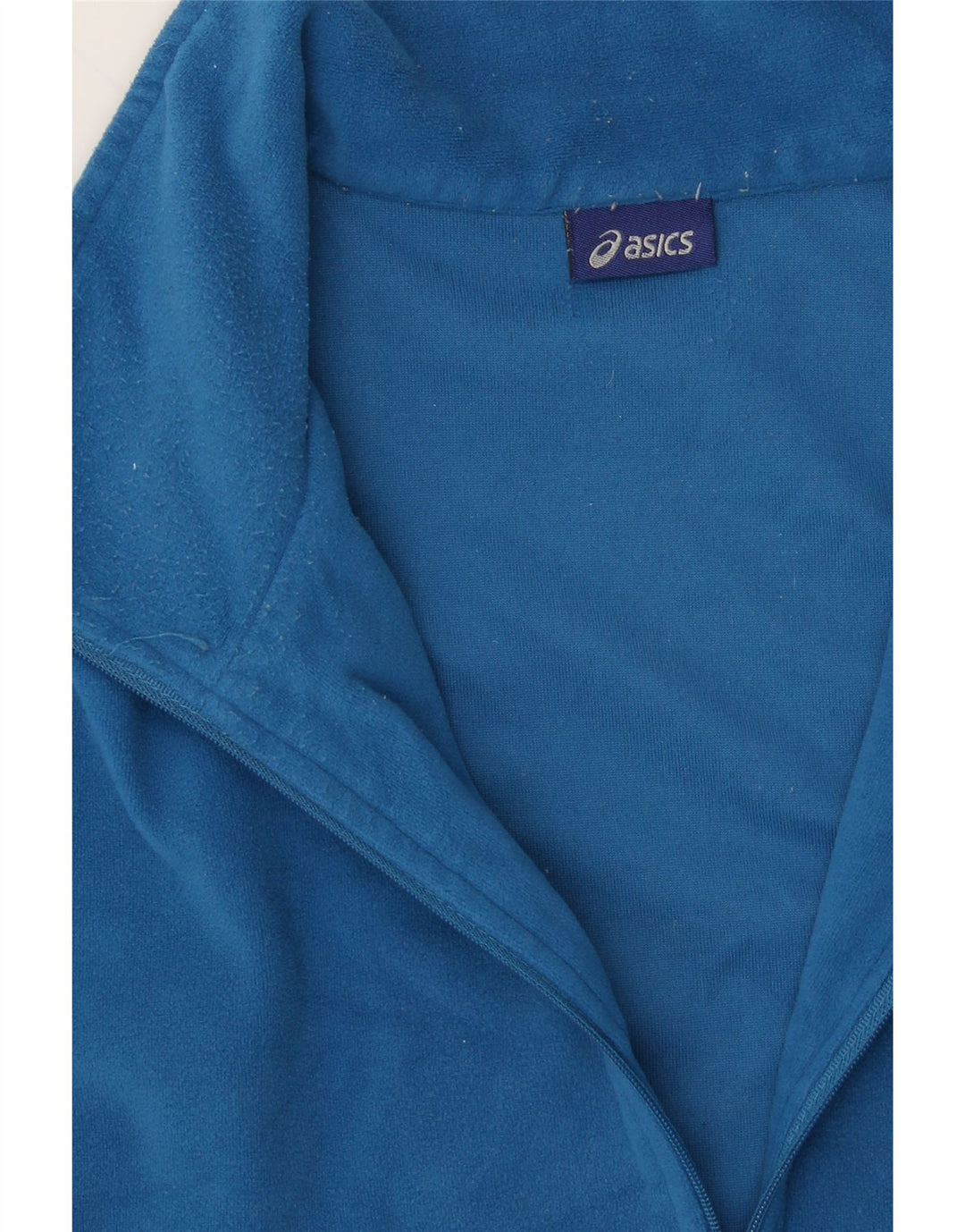 ASICS Mens Zip Neck Fleece Jumper 2XL Blue Polyester Vintage Asics and Second-Hand Asics from Messina Hembry 