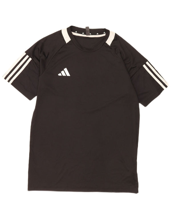 Мужская футболка Adidas Aeroready, маленький черный полиэстер с цветными блоками