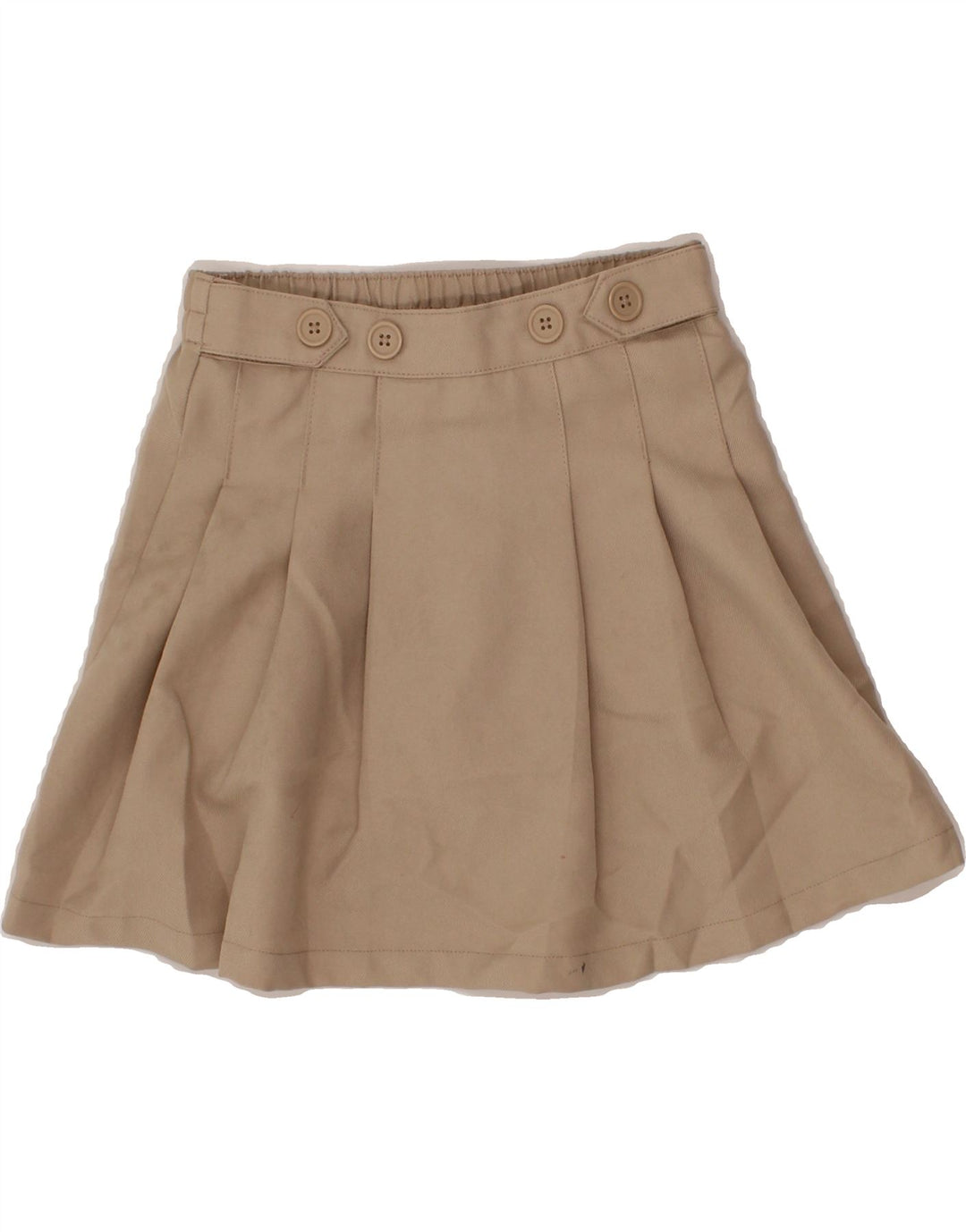 IZOD Girls Pleated Skirt 8-9 Years W24  Beige Polyester Vintage Izod and Second-Hand Izod from Messina Hembry 