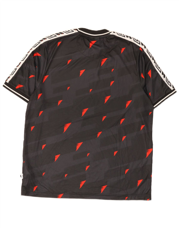 Мужская футболка Umbro с рисунком, большой черный полиэстер с геометрическим рисунком
