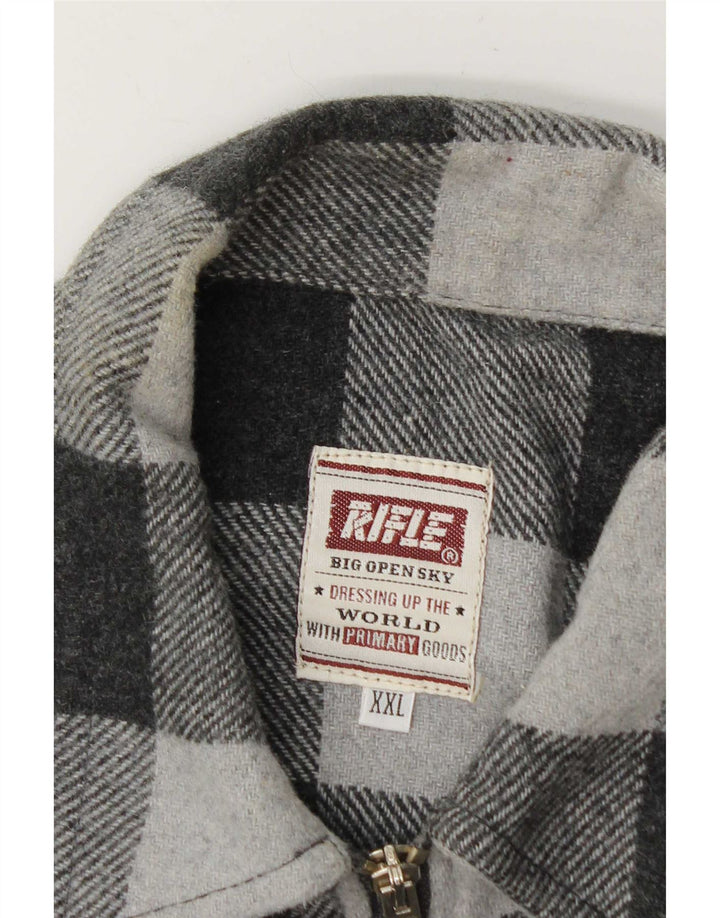 Мужская фланелевая рубашка Rifle Lumberjack 2XL серая в мелкую клетку
