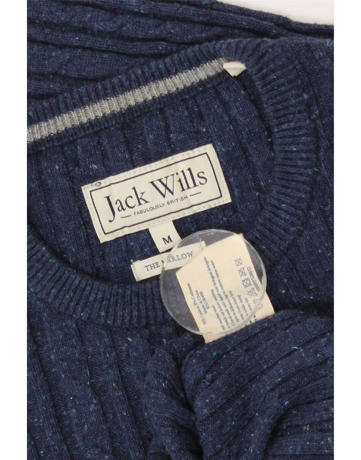 Мужской джемпер с круглым вырезом Jack Wills, средний темно-синий хлопковый свитер
