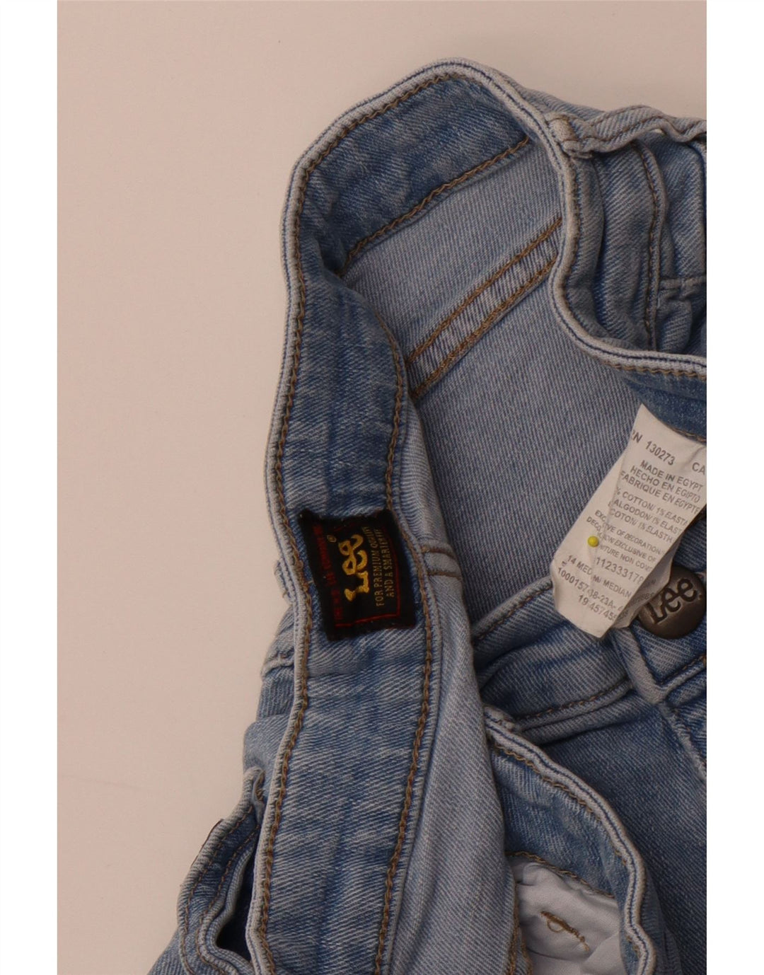 Женские джинсовые шорты Lee с высокой талией, размер США 14, большой размер W32, синий хлопок