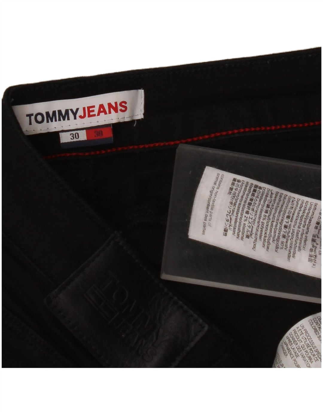 TOMMY HILFIGER Женские джинсы скинни W30 L30, черный хлопок
