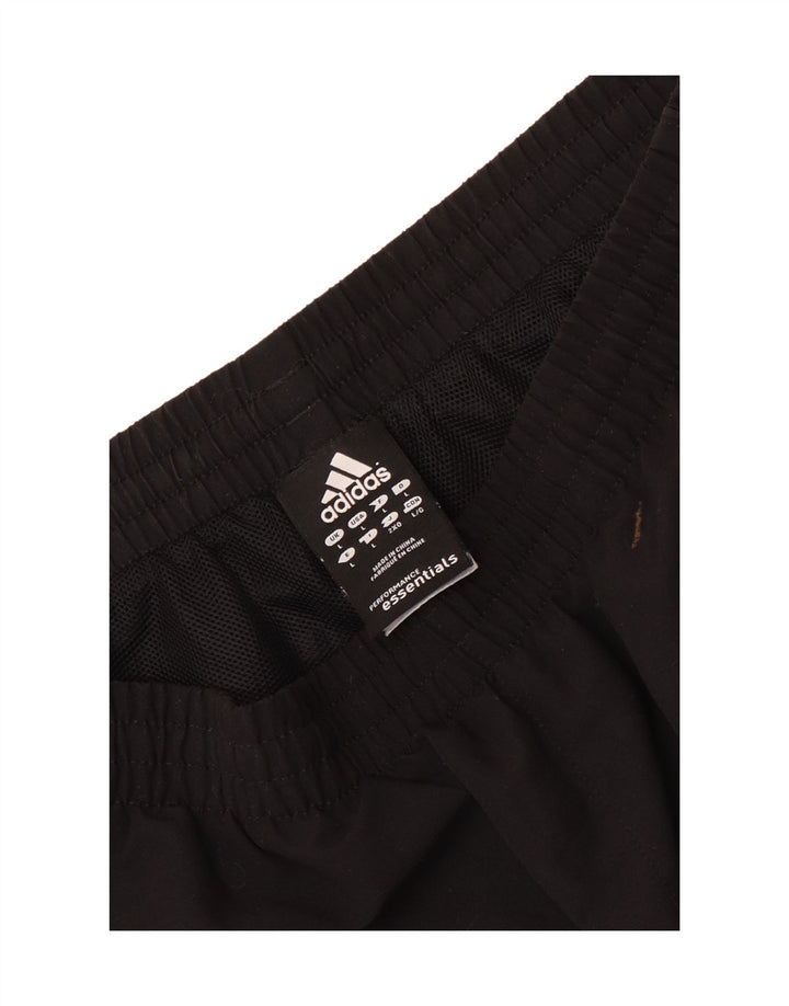 Мужские спортивные шорты Adidas Climalite, большие черные из полиэстера