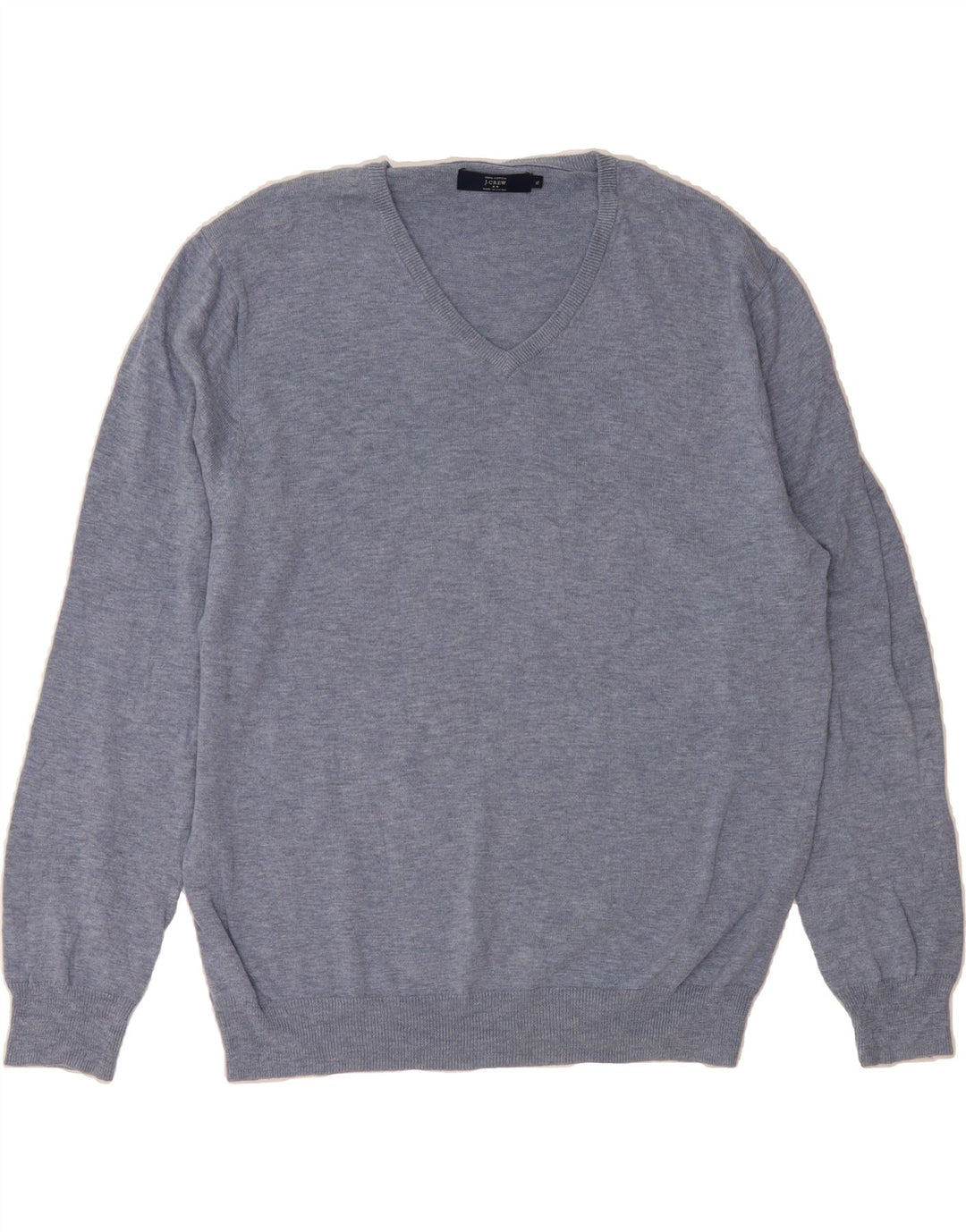 J. CREW Mens V-Neck Jumper Sweater XL Blue Cotton Vintage J. Crew and Second-Hand J. Crew from Messina Hembry 