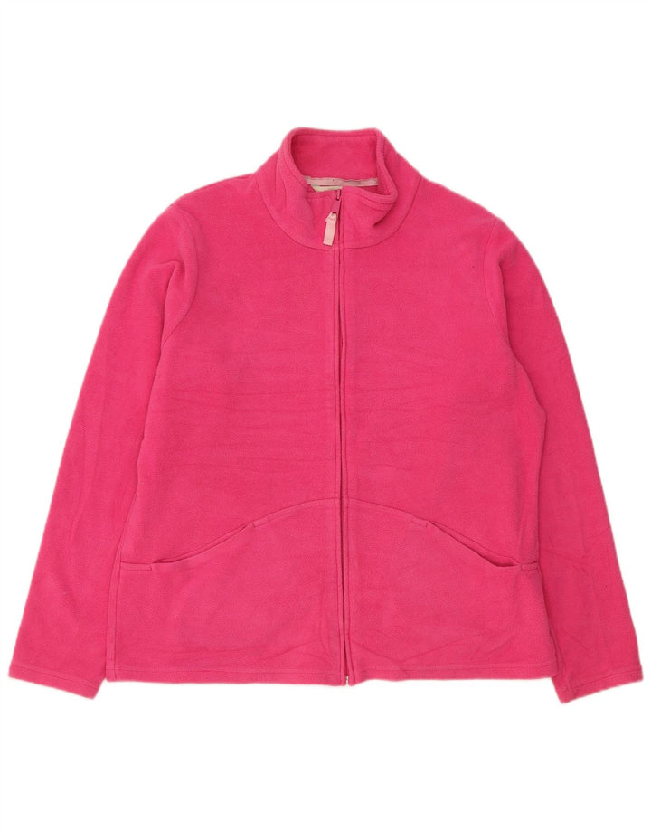 Женская флисовая куртка Marks & Spencer UK 18 XL розовая из полиэстера