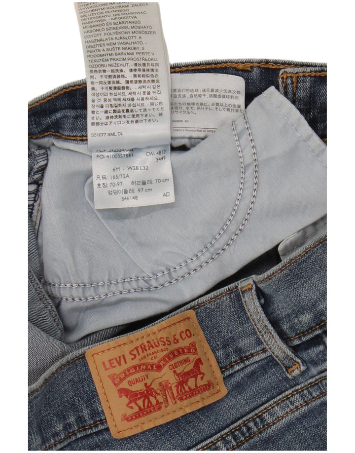 Женские классические джинсы Levi's Bootcut США 6, средние W28 L32, синие, хлопок