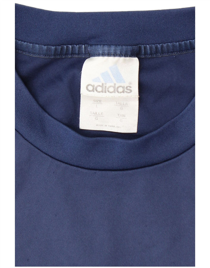 Мужская футболка ADIDAS Climalite, большой темно-синий полиэстер