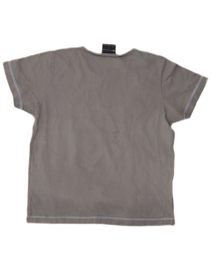 Женская футболка с рисунком CHAMPION Top UK 10, маленький размер, темно-синий, хлопок