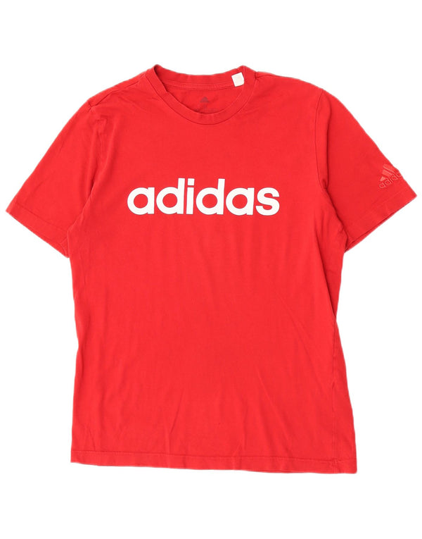 Мужская футболка Adidas с рисунком, маленький красный хлопок
