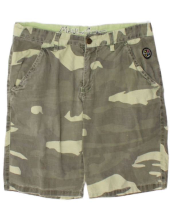 Мужские шорты чинос Maui and Sons IT 48 Medium W32 Зеленый камуфляжный хлопок