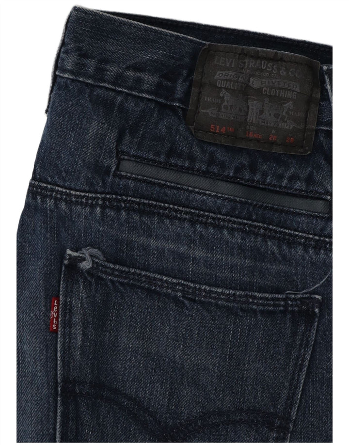 Прямые джинсы LEVI'S Girls 514 15-16 лет W28 L28 Синий хлопок