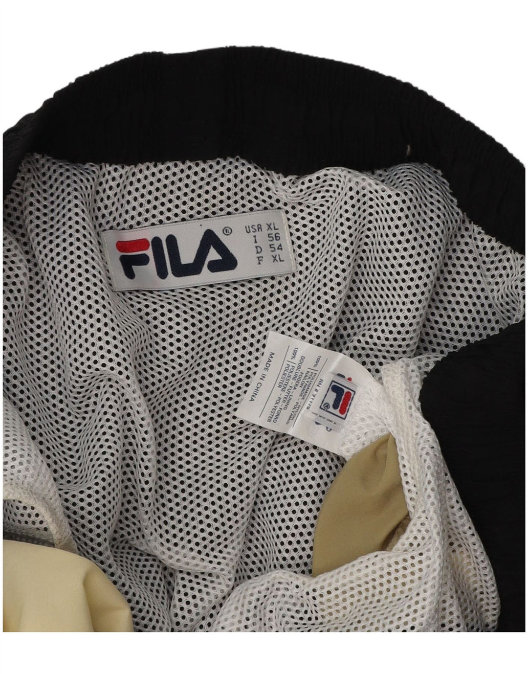 Мужские шорты для плавания FILA с рисунком XL, черные, полиэстер с цветными блоками