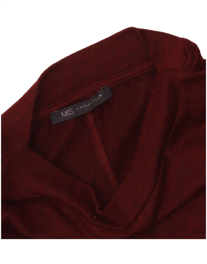 Женская блузка с рукавом 3/4 MARKS & SPENCER UK 12, средний бордовый в крапинку