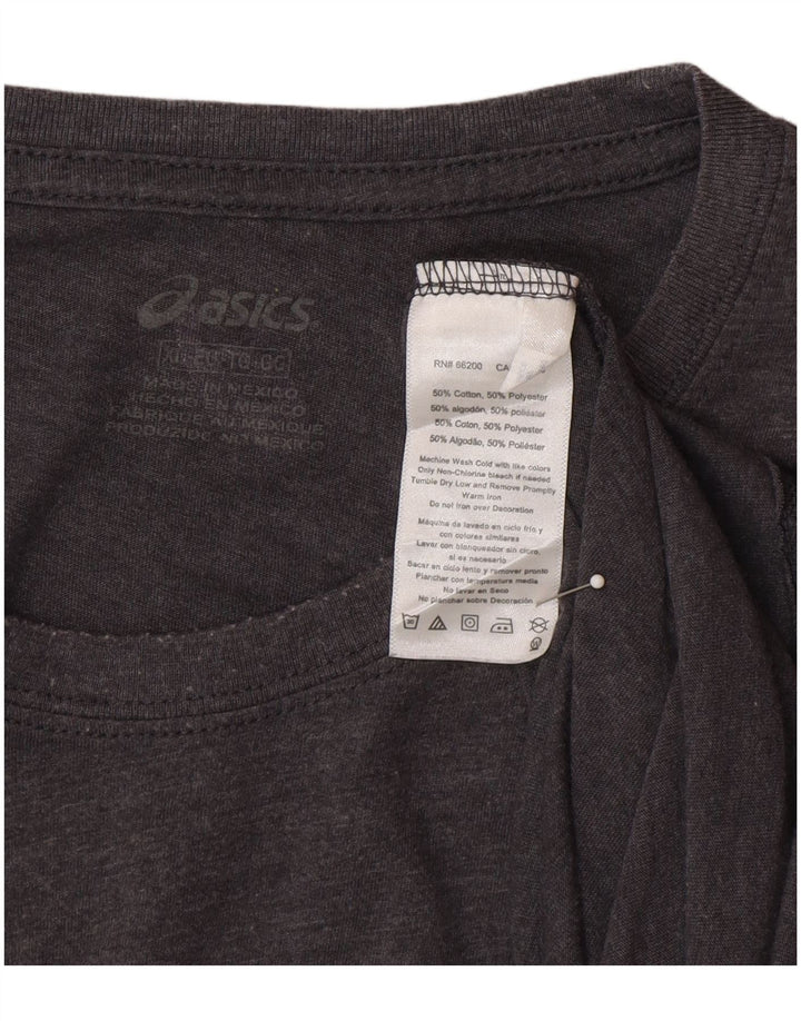 ASICS Mens Graphic T-Shirt Top XL Grey Cotton