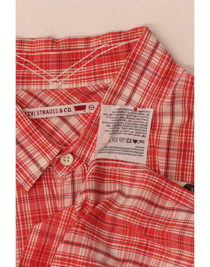 Мужская рубашка Denizen с коротким рукавом Levi's 2XL, хлопковая красная клетка