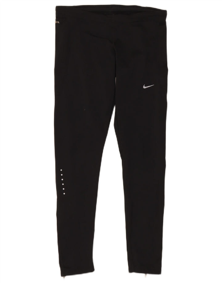 Женские леггинсы Nike UK 14, средний черный полиэстер, спортивные