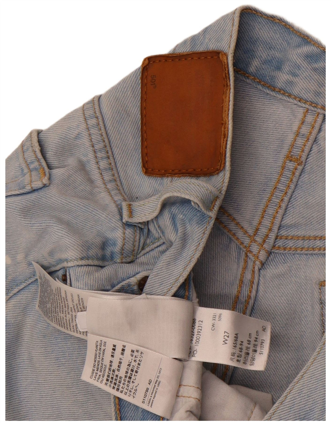 Женские джинсовые шорты Levi's 501 W27, маленькие синие, хлопок