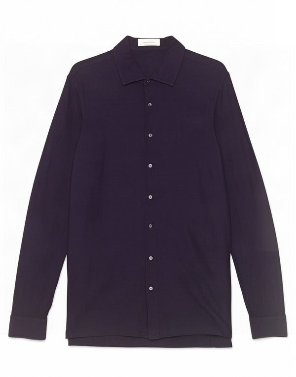 Ermenegildo Zegna Мужская рубашка IT 50 Medium Navy Blue Хлопок