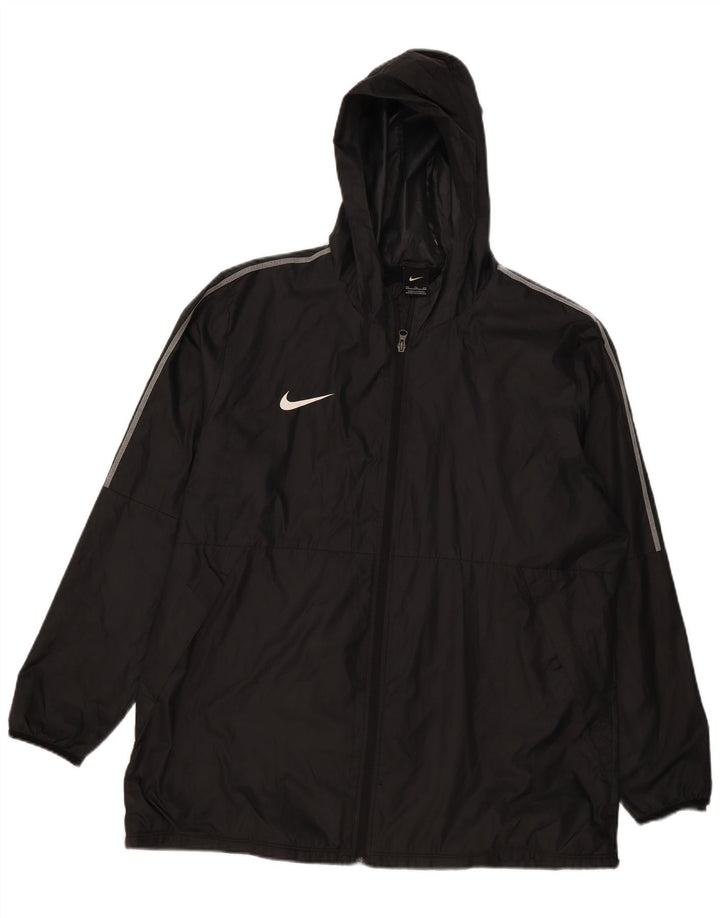 Мужская дождевик с капюшоном Nike UK 44 2XL, черный полиэстер