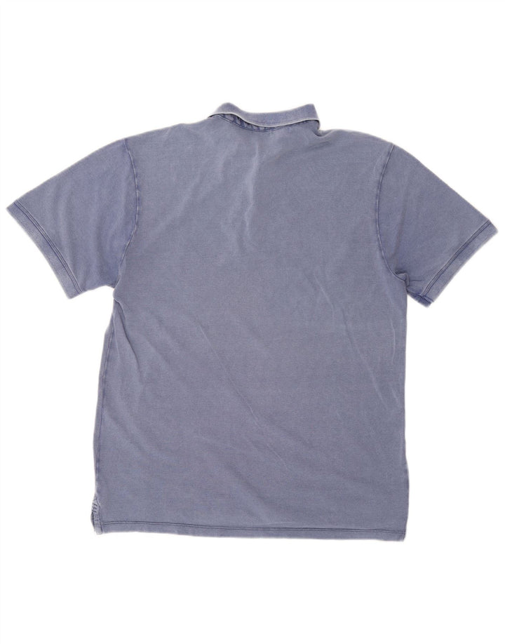 Мужская рубашка поло Gas среднего синего цвета из хлопка