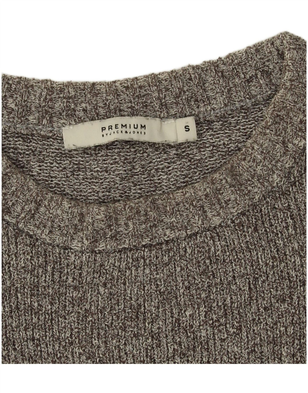 Мужской джемпер с круглым вырезом Jack & Jones, маленький серый хлопковый свитер