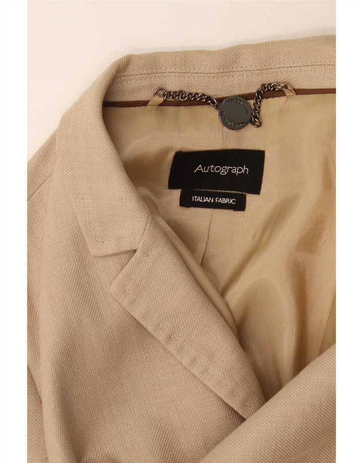 Женский пиджак Marks & Spencer Autograph 1 Button UK 14, большой бежевый