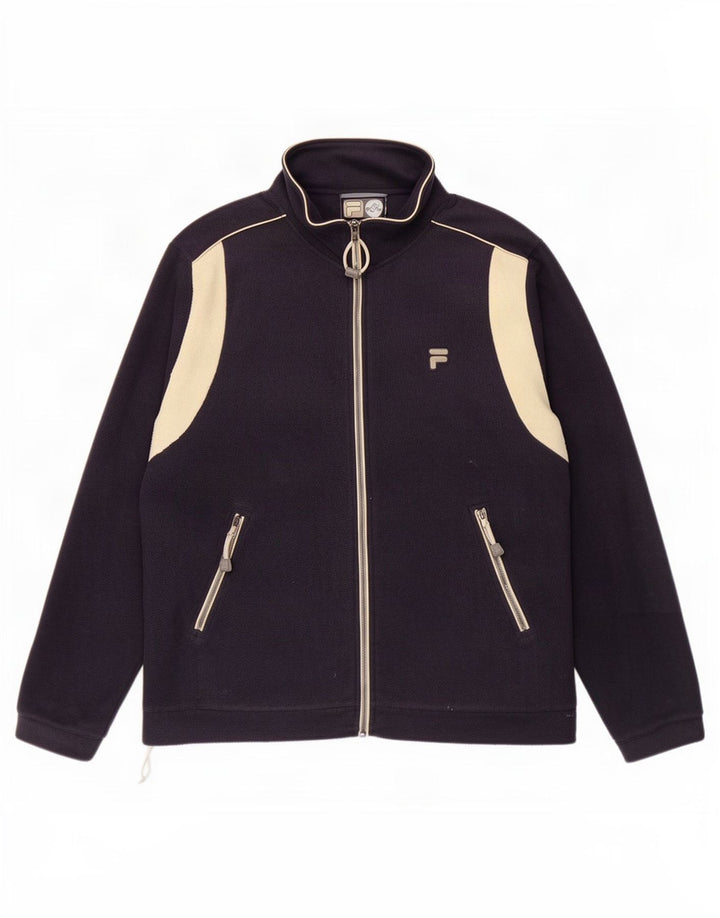 Fila Мужская Флисовая Куртка IT 52/54 Большой Темно-Синий Цветной Блок