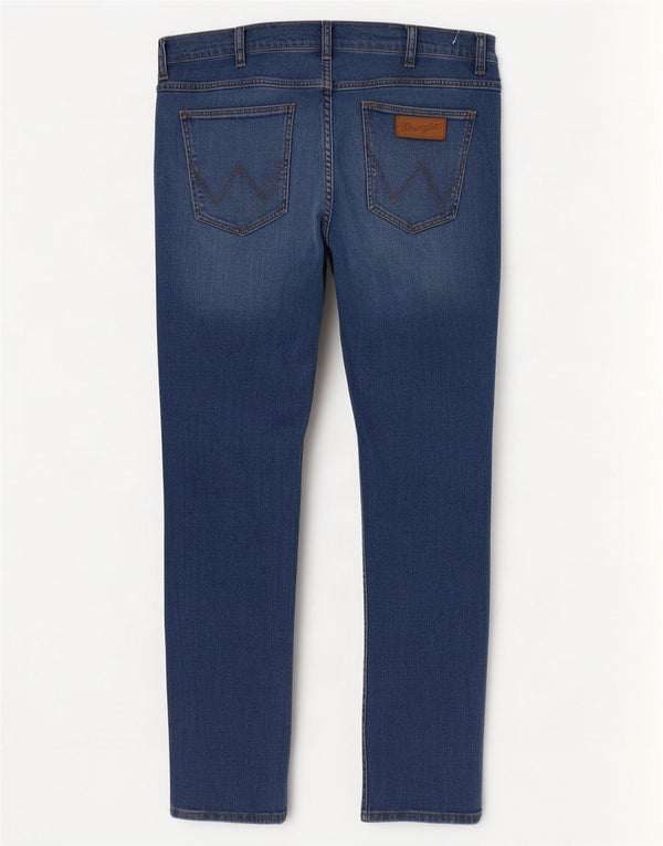 Мужские джинсы Wrangler Larston Slim W36 L32, синий хлопок