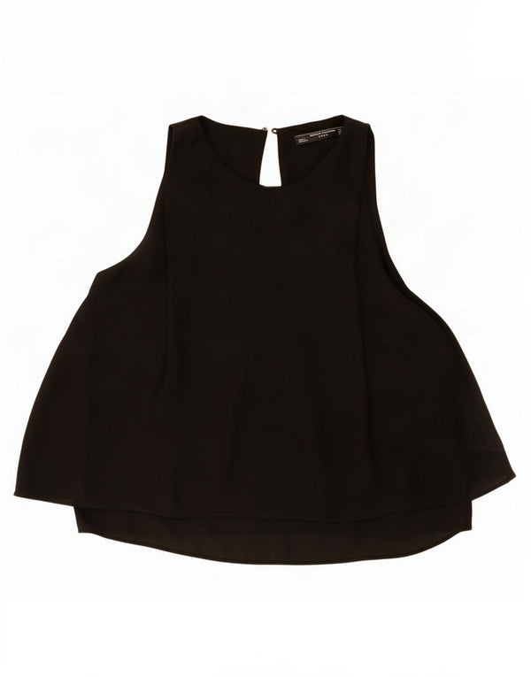 Женская блузка без рукавов Zara Trafaluc UK 6 XS, черный