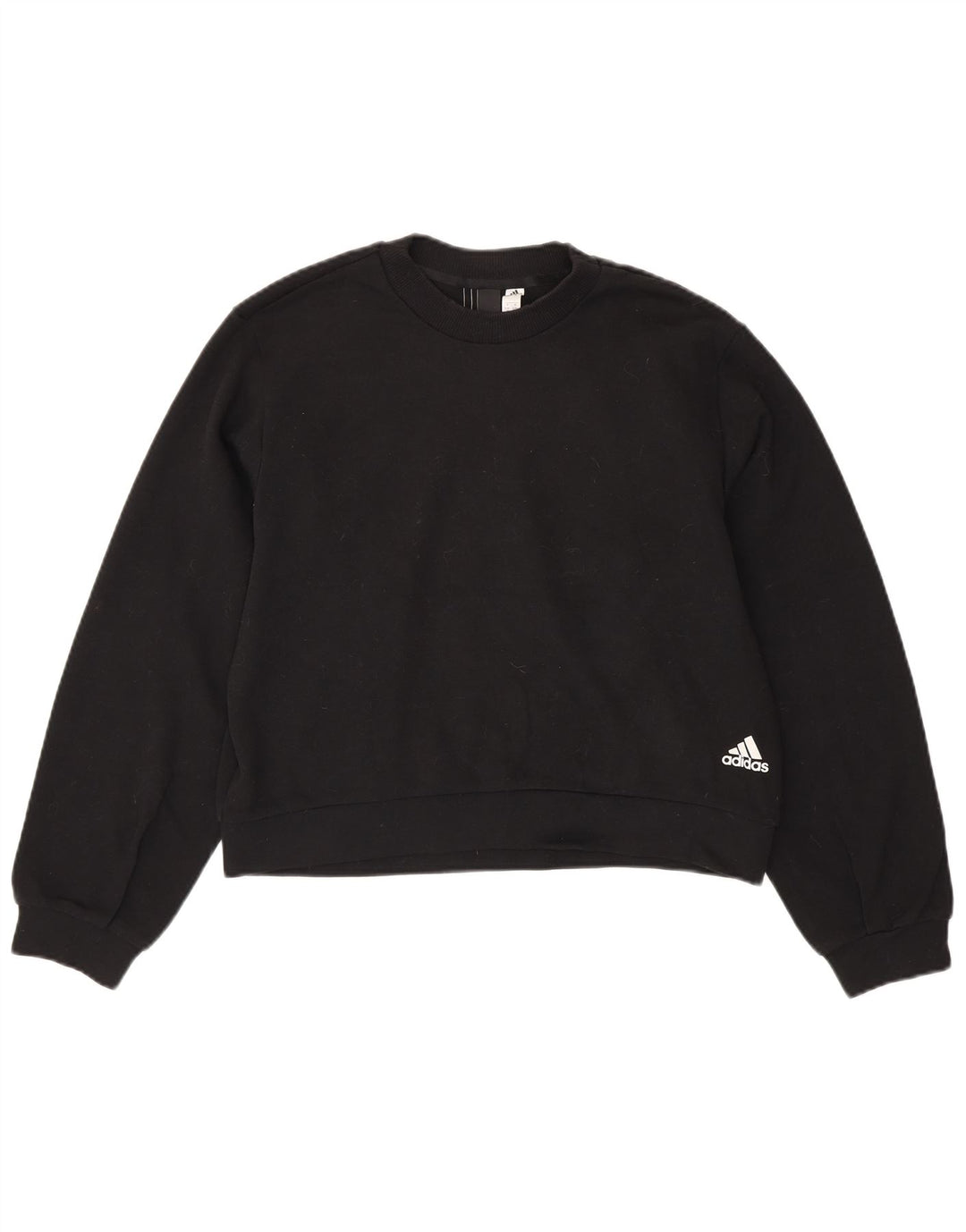 Женский укороченный свитшот оверсайз ADIDAS UK 8/10, маленький черный