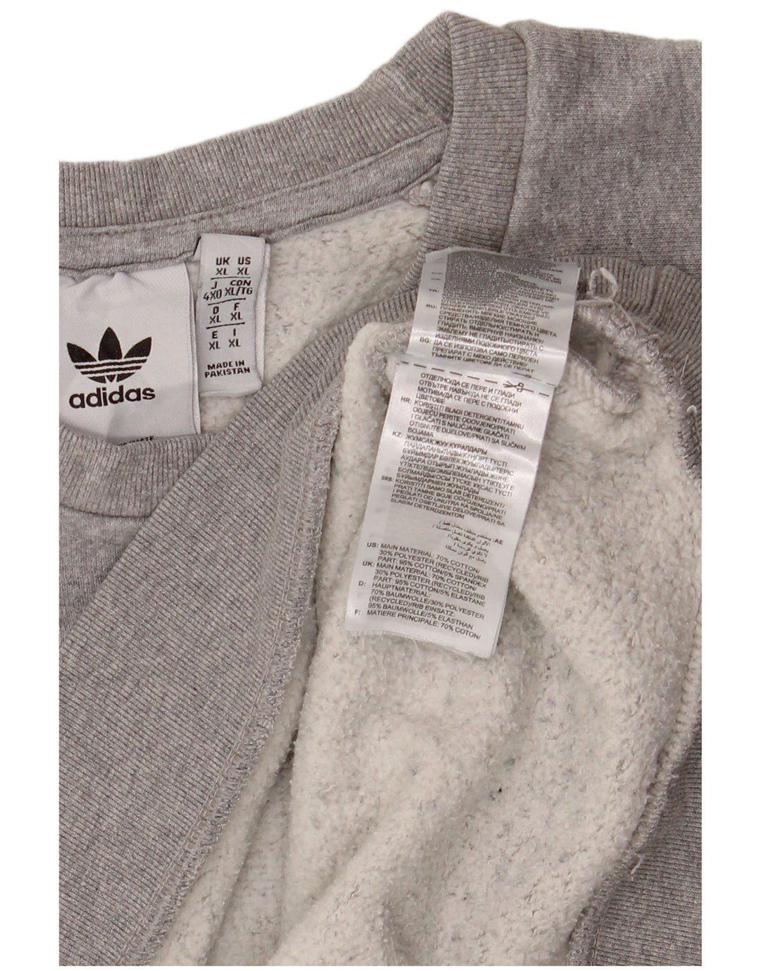 Мужской свитер Adidas Jumper XL Серый хлопок в крапинку